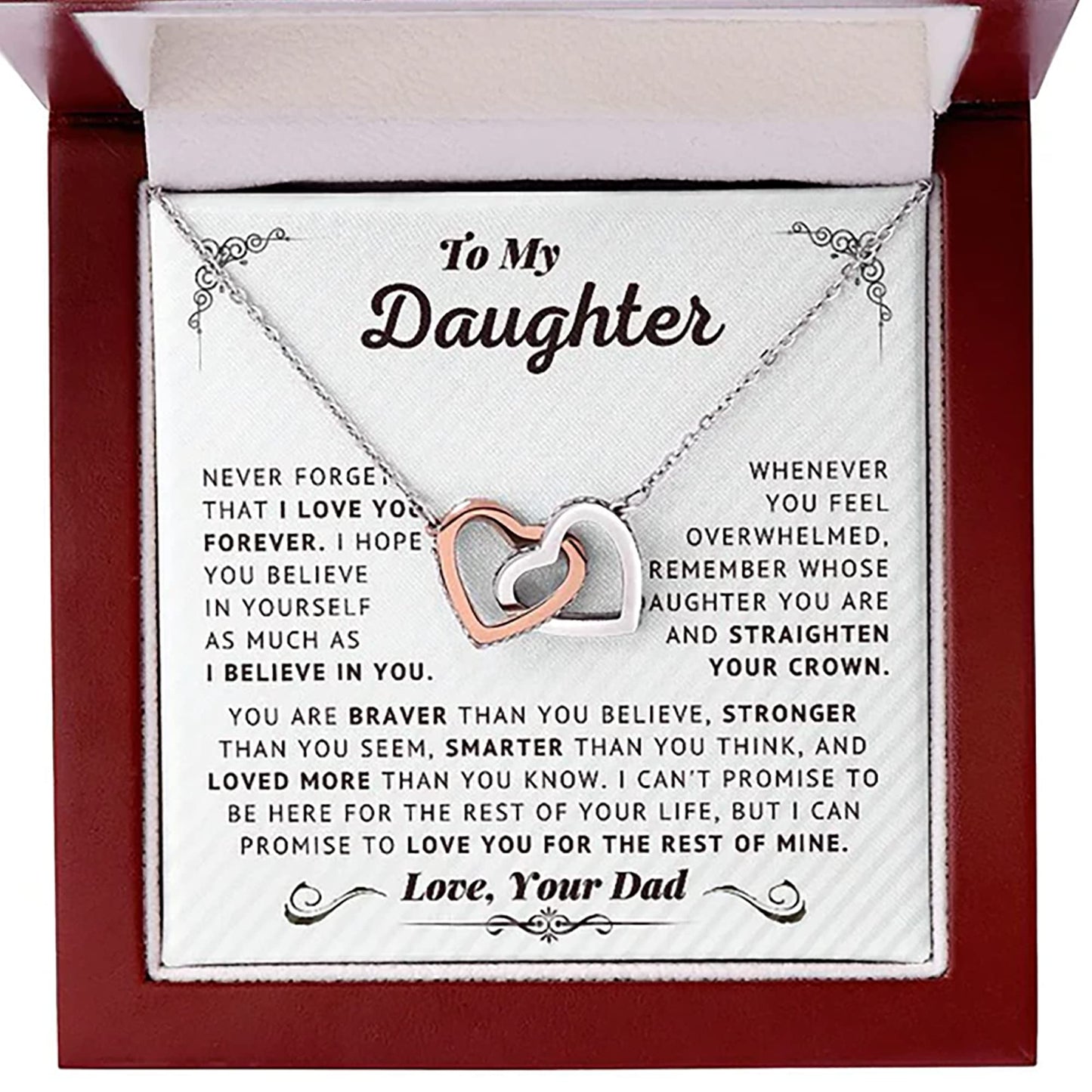 Daughter Gifts From Dad - To My Daughter Necklace From Dad Believe In Yourself Love Knot Necklace Gifts For Daughter On Birthday Gifts For Daughter Father Daughter Gifts Christmas Graduation Valentine Idea Gifts