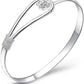 JSJOY Women Jewelry Solid  Bracelet Cuff Bangle Charm Adjustable Bracelet Handmade Jewelry Bead Chain Anklet for Women Men Girls Mom Jewelry Gifts for  Thanksgiving Da