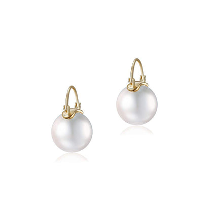 Pearl earrings stud earrings 14K gold plating simple earrings, Elegant Earrings design style best confession gift