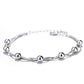 JSJOY Silver Bracelet for Women Teen Girls Love Heart Charm Chain Bracelet Bangle with Zircon Fashion Jewelry Gifts