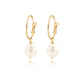 Irregular pearl earrings Handpicked White 18k Gold Plated Leverback Dangle Stud Pearl Earrings Jewelry for Women Girls Gift