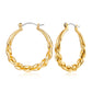 JSJOY Twisted Hoop Earrings for Women 14K Gold Plated Twisted Square Hoop Earrings Simple Big Chunky Hoop Earrings Minimalist Geometry Earrings Jewelry Gifts