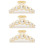 JSJOY Pearl Hair Claw Styling Hair Clips Strong Hold Hair Jaw Clips Big Hair Clips Barrettes Nonslip Birthday Business Gift Hair Accessories for Women Girls Daughter Girlfriend(4 Pack)