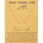 Angel Number Necklace Digital necklace 18k Gold Plated Stainless Steel Faux Pearl Choker Chain Gift for Women Girl