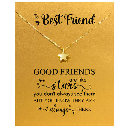 JSJOY  Sister Gifts from Sisters Sister Necklaces Best Friend Necklace for Women Girls Christmas, Birthday Graduation Gifts with Gifts Card