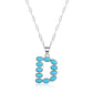 Western Turquoise Initial Necklace Letter Cowgirl Bohemian A-Z Hippie Boho Turquoise Stones Pendant Necklace for Women Girls Valentine's Day Gift