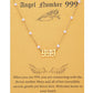 Angel Number Necklace Digital necklace 18k Gold Plated Stainless Steel Faux Pearl Choker Chain Gift for Women Girl