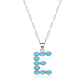 Western Turquoise Initial Necklace Letter Cowgirl Bohemian A-Z Hippie Boho Turquoise Stones Pendant Necklace for Women Girls Valentine's Day Gift