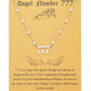 Angel Number Necklace Digital necklace 18k Gold Plated Stainless Steel Faux Pearl Choker Chain Gift for Women Girl