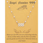 Angel Number Necklace Digital necklace 18k Gold Plated Stainless Steel Faux Pearl Choker Chain Gift for Women Girl