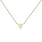 JSJOY 14K Gold Plated Created White Opal Necklace Opal Necklaces for Women