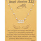 Angel Number Necklace Digital necklace 18k Gold Plated Stainless Steel Faux Pearl Choker Chain Gift for Women Girl
