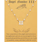 Angel Number Necklace Digital necklace 18k Gold Plated Stainless Steel Faux Pearl Choker Chain Gift for Women Girl