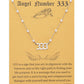 Angel Number Necklace Digital necklace 18k Gold Plated Stainless Steel Faux Pearl Choker Chain Gift for Women Girl
