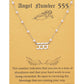 Angel Number Necklace Digital necklace 18k Gold Plated Stainless Steel Faux Pearl Choker Chain Gift for Women Girl