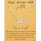 Angel Number Necklace Digital necklace 18k Gold Plated Stainless Steel Faux Pearl Choker Chain Gift for Women Girl