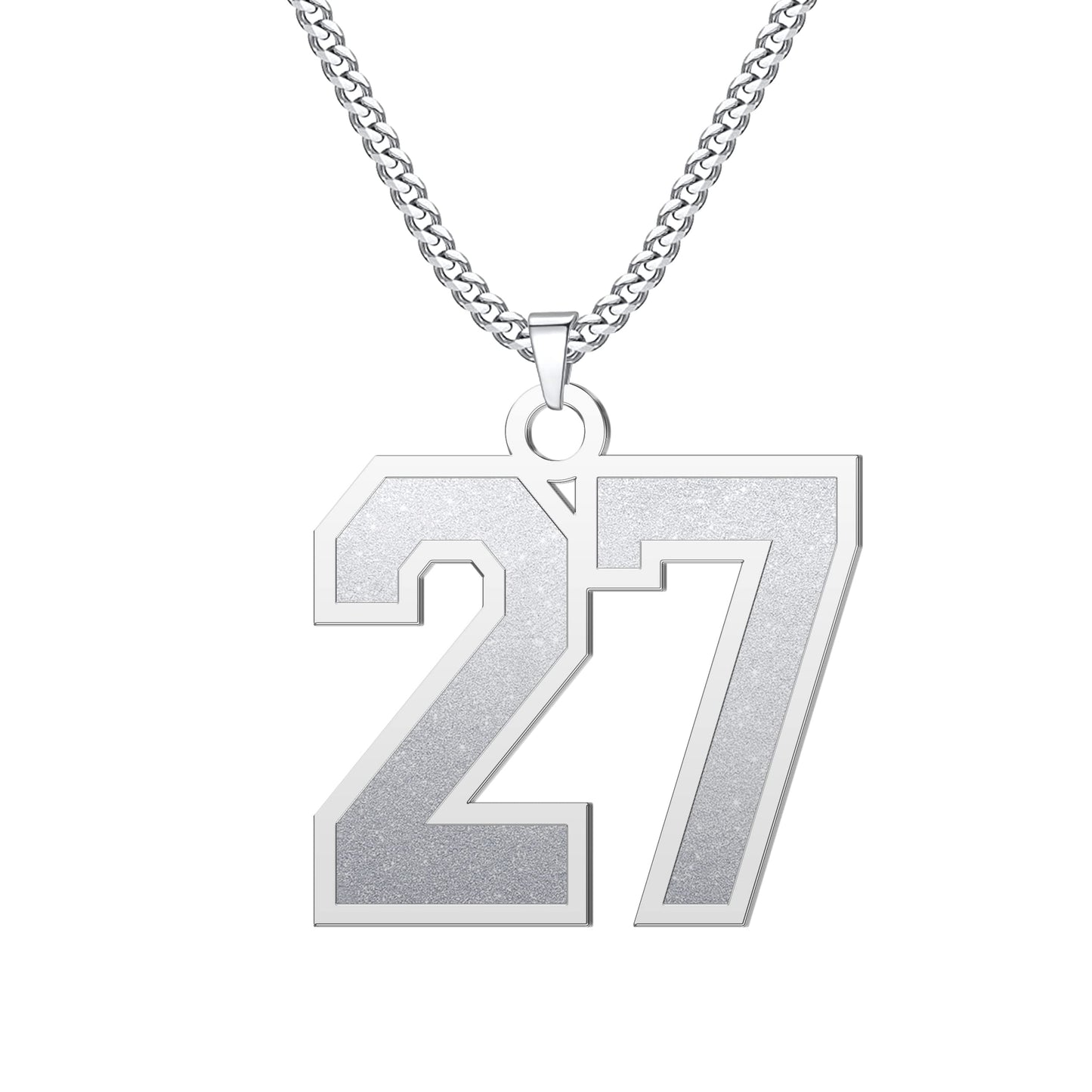 JSJOY Number Necklaces for Athletes 00-99 Jersey Number Chain Personalized Custom with Name Sports Soccer Football Basketball Baseball for Men Girls