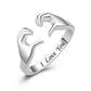 JSJOY Hug Rings for Women Sterling Silver Adjustable Love Ring Always with You Jewelry Rings Couples Bands Hugging Ring for Women Teen Girls