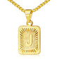 JSJOY 18K Yellow Gold Plated Initial A-Z Letter Pendant Necklace Mens Womens Capital Letter  Chain 18inch