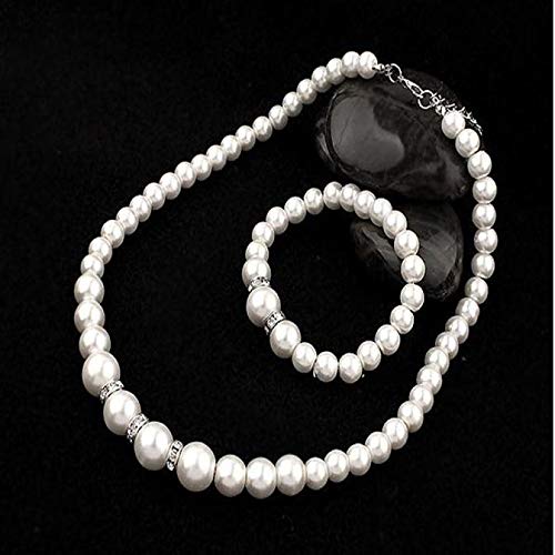 Pearl Necklace Set 2022 Natural Freshwater Pearl Includes Stunning Bracelet and Earrings Jewelry Gift for Women