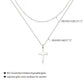 JSJOY Cross Necklace for Women, 14K Gold Plated/Sterling silver Chain Necklace Dainty Layered Gold Cross Pendant Necklace Simple Cute Necklaces for Women Gold Jewelry for Women