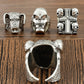 JSJOY Eddie Munson Ring Accessories Set Men Gifts Halloween Vintage Punk Skull Cross Ring Jewelry For Fans Gifts