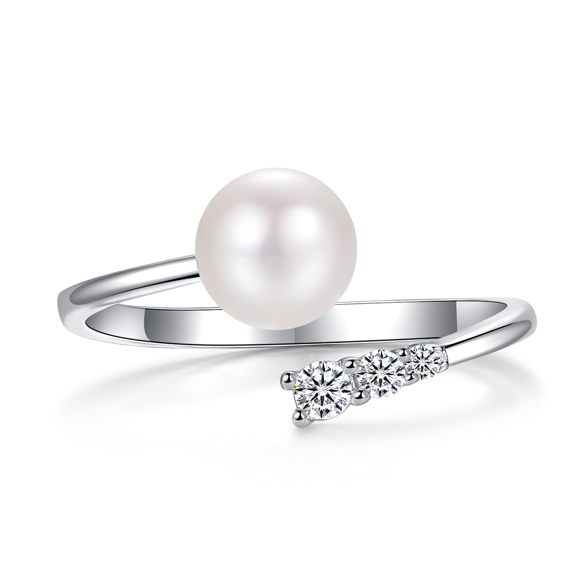 Buy JYX Pearl Ring Sterling Silver 9.5mm Pink Freshwater Pearl Rings for  Women at Amazon.in