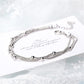 JSJOY Silver Bracelet for Women Teen Girls Love Heart Charm Chain Bracelet Bangle with Zircon Fashion Jewelry Gifts