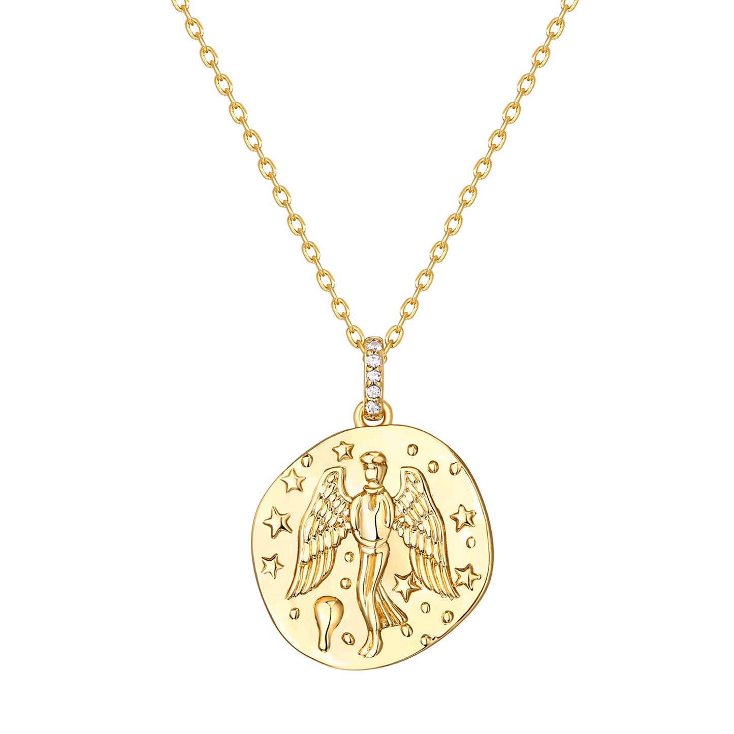 JSJOY 14K gold-plated pendant necklace Multi Style Coin Necklace Commemorative Gift for her