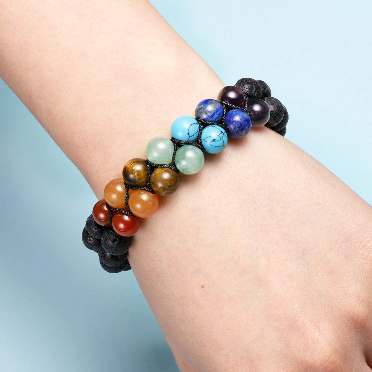 Black - Lava Rock Stone Bracelet