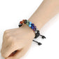 Black - 7 Chakra Matte Black Agate Bracelet