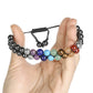 Silver - 7 Chakra Hematite Bracelet