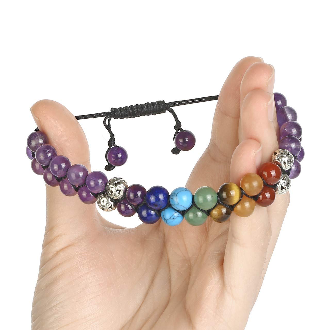 Purple - 7 Chakra Amethyst Bracelet