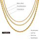 3 layer cuban+snake+rope Gold
