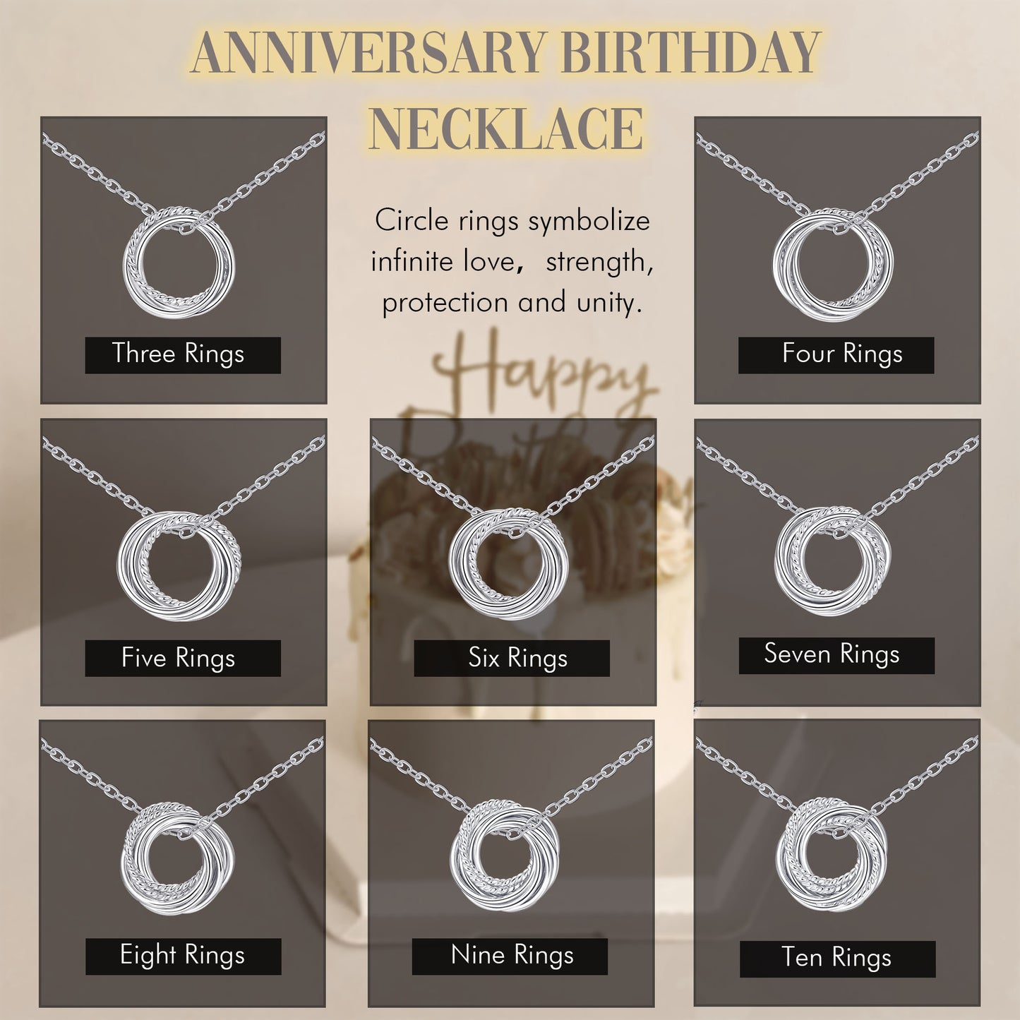 JSJOY Birthday Gifts for Women Sterling Silver Necklace 30th 40th 50th  70th 80th 90th Birthday Necklace For Her 3 4 5 6 7 8 9 Decade Jewelry 30 40 50 60 70 80 90 Years Old Anniversary gifts