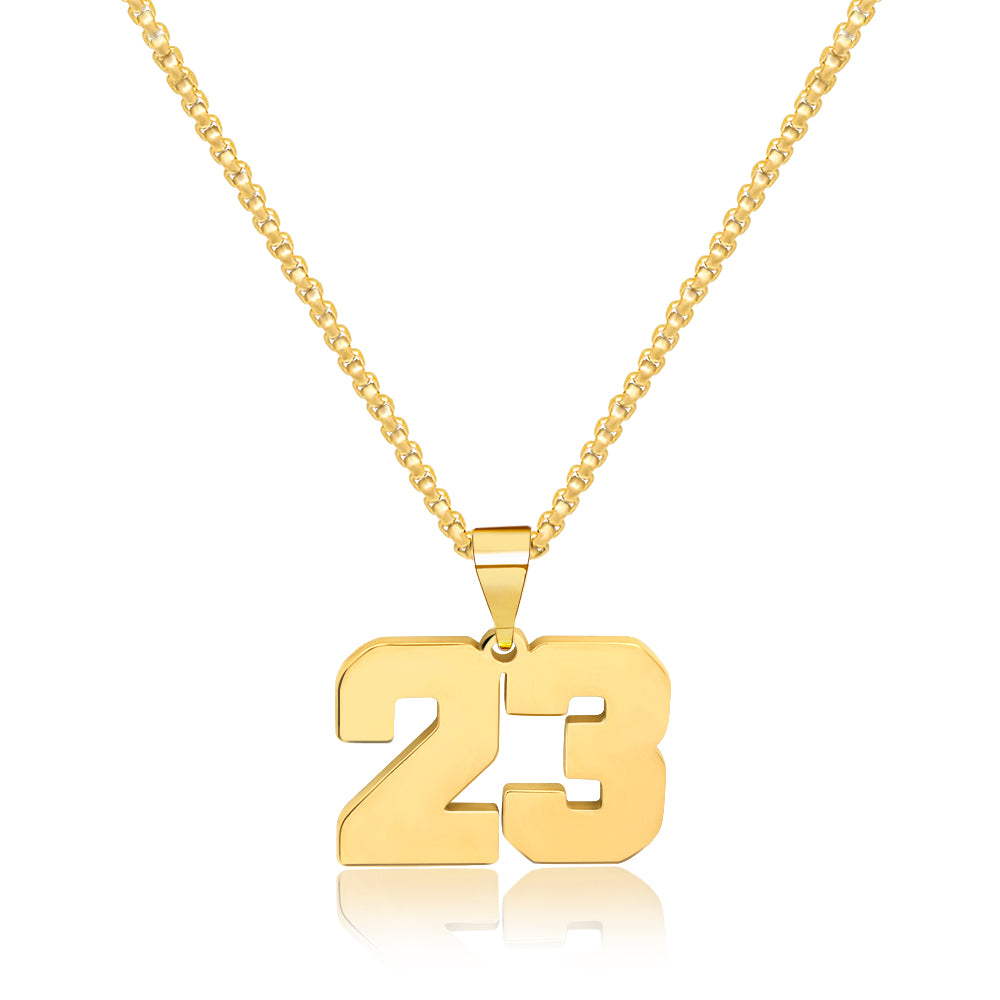Polished Jersey Number Pendant with Chain Necklace – Baseball Lifestyle 101